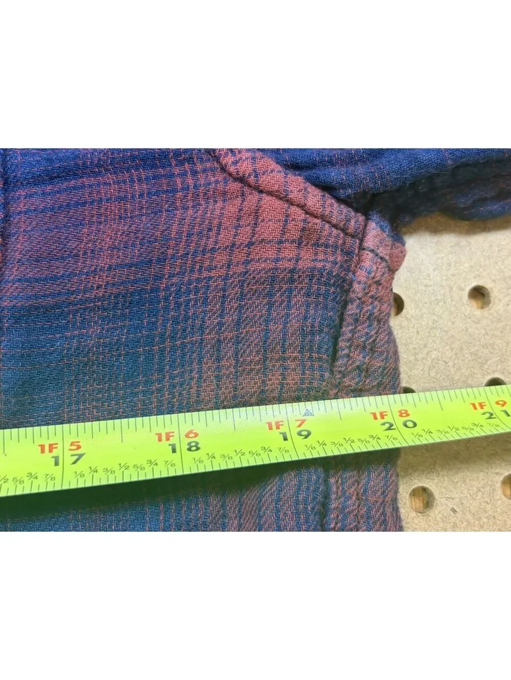True Relgion Slim red and blue flannel Medium